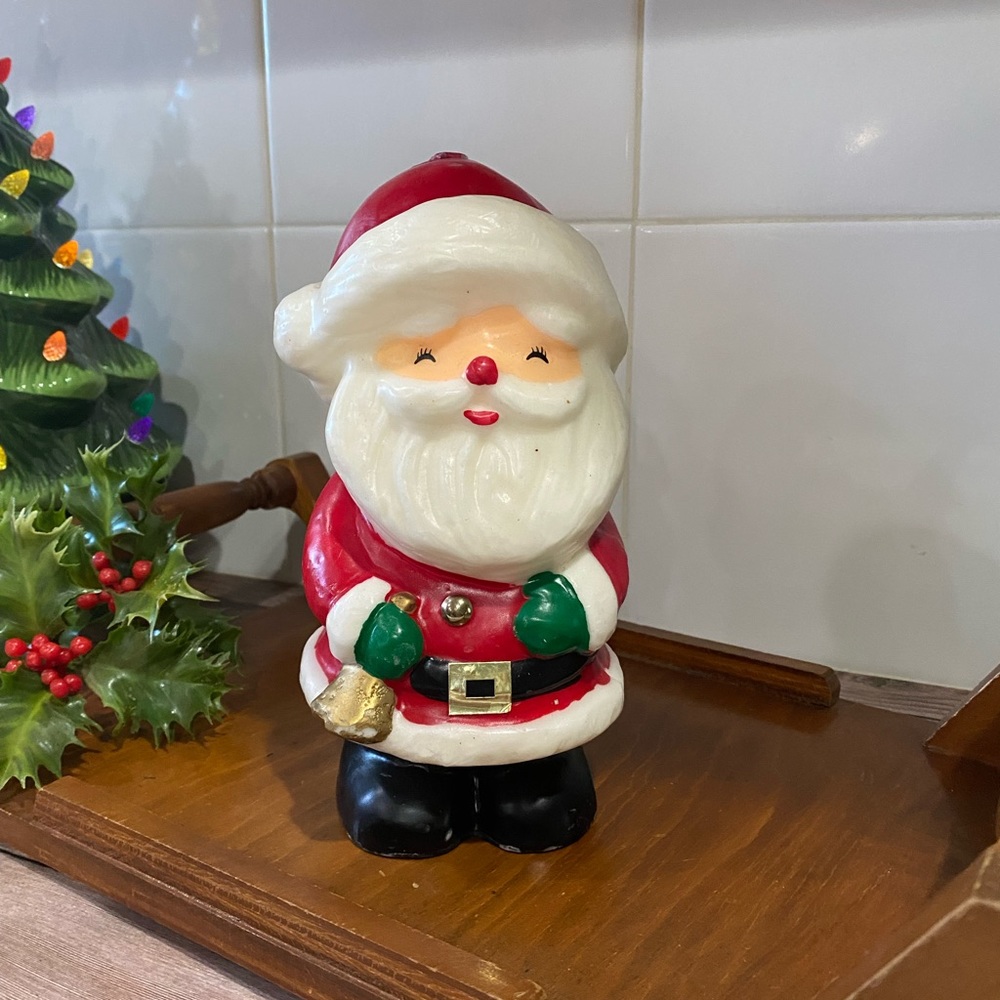 Vintage Santa candle